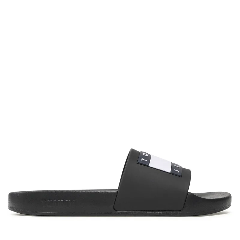 Παντόφλες Tommy Jeans Pool Slide Ess EM0EM01191 Μαύρο
