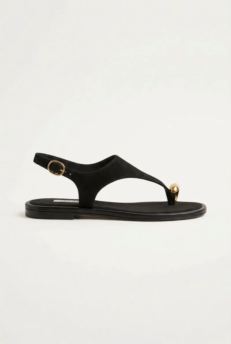 CORINA Slingback Sandals - 6442 - Black Suede