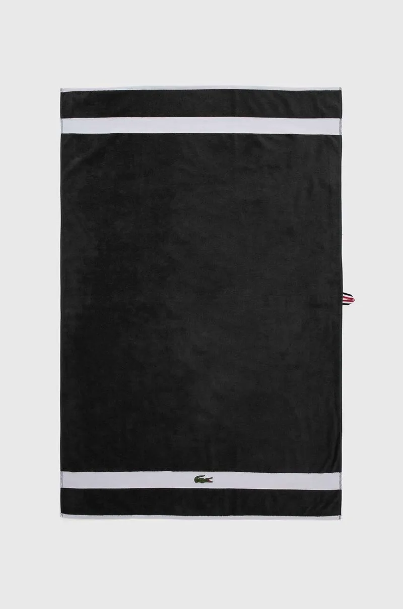 Μεγάλη βαμβακερή πετσέτα Lacoste L Casual Bitume 90 x 150 cm