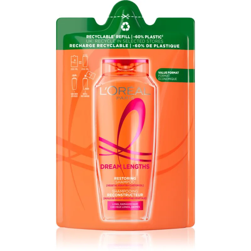 L’Oréal Paris Elseve Dream Long αποκαταστατικό σαμπουάν Refill 250 ml