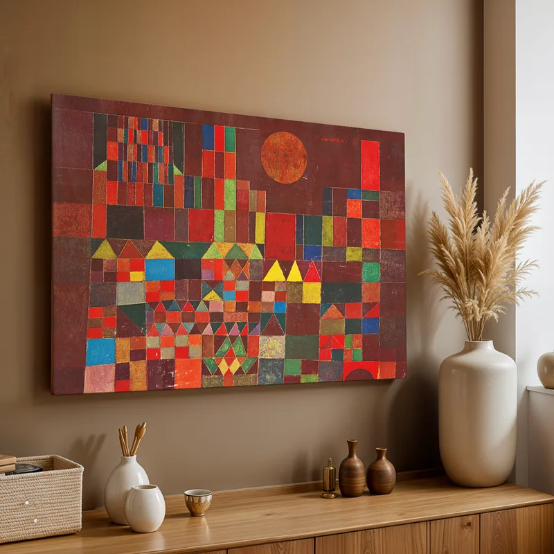 OUTLET Πινακας σε καμβά PAUL KLEE - THE CASTLE IN THE SUN 120cm x 80cm