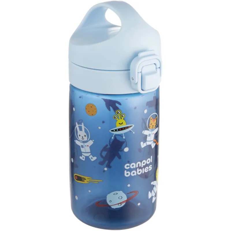 Canpol babies Junior Bottle παιδικό παγούρι Blue 400 ml