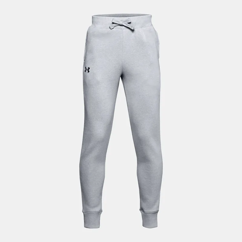 BOYS' UA RIVAL COTTON PANTS ΓΚΡΙ