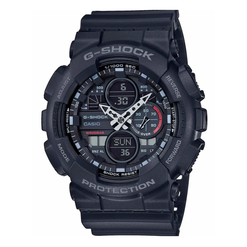 CASIO G-SHOCK Anadigi Black Rubber Strap GA-140-1A1ER
