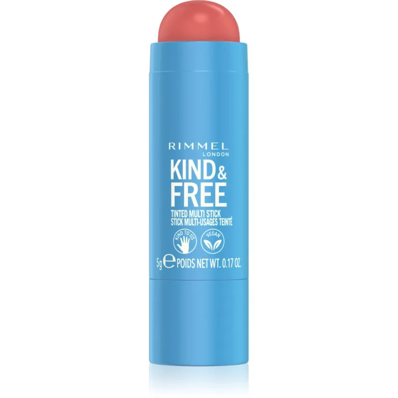 Rimmel Kind & Free πολυλειτουργικο μεικ απ για τα ματια, τα χειλη και το προσωπο απόχρωση 001 Caramel Dusk 5 γρ