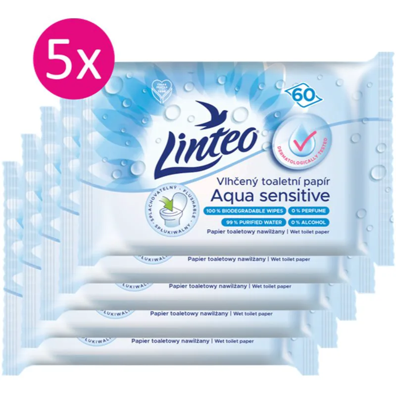 Linteo Aqua Sensitive υγρό χαρτί υγείας