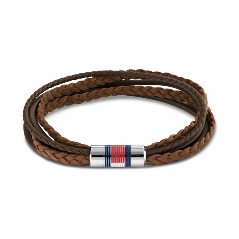 TOMMY HILFIGER Ανδρικό Βραχιόλι από Δέρμα και Ατσάλι 2790425