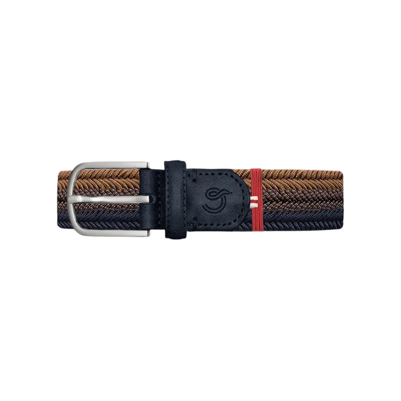La Boucle Ανδρική Ζώνη Πλεκτή Comporta C40-010550 Brown-Dark Blue