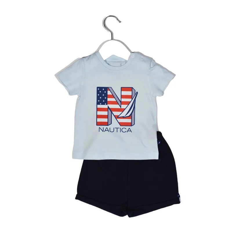 Βρεφικά Ρούχα (Σετ 2τμχ) Nautica Light Blue - Navy 68 CM (3-6M) 68 CM (3-6M)