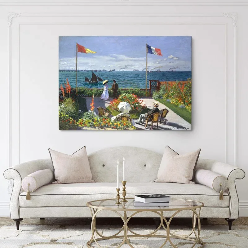 Πινακας σε καμβά MONET - GARDEN AT SAINTE ADRESSE