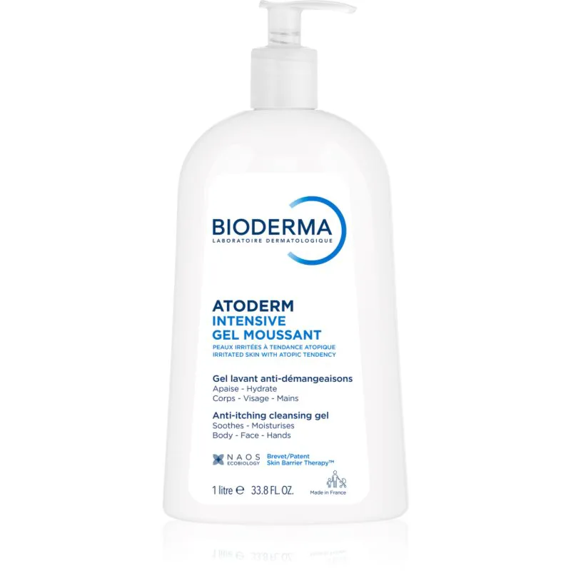 Bioderma Atoderm Intensive Gel Moussant θρεπτικό αφρώδης τζελ για πολύ ξηρό ευαίσθητο και ατοπικό δέρμα 1000 ml
