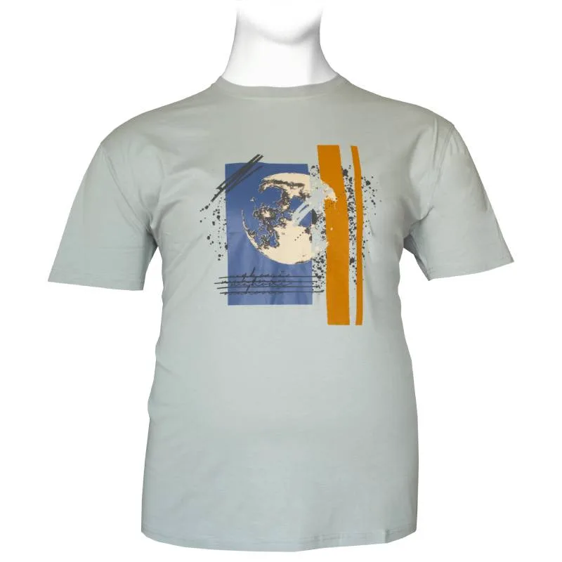 King size μακό pennie T-shirt "Space Splash" της Polo Pepe - Ice Grey