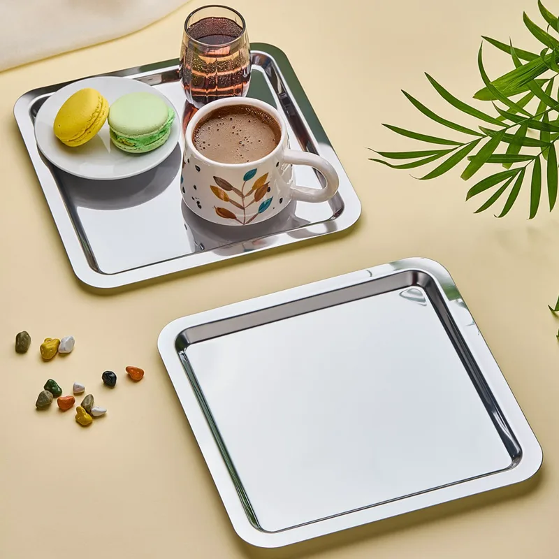 Σετ Δίσκοι Σερβιρίσματος (6 Τεμ.) Kare - Silver 337Glz1190 (22x22)