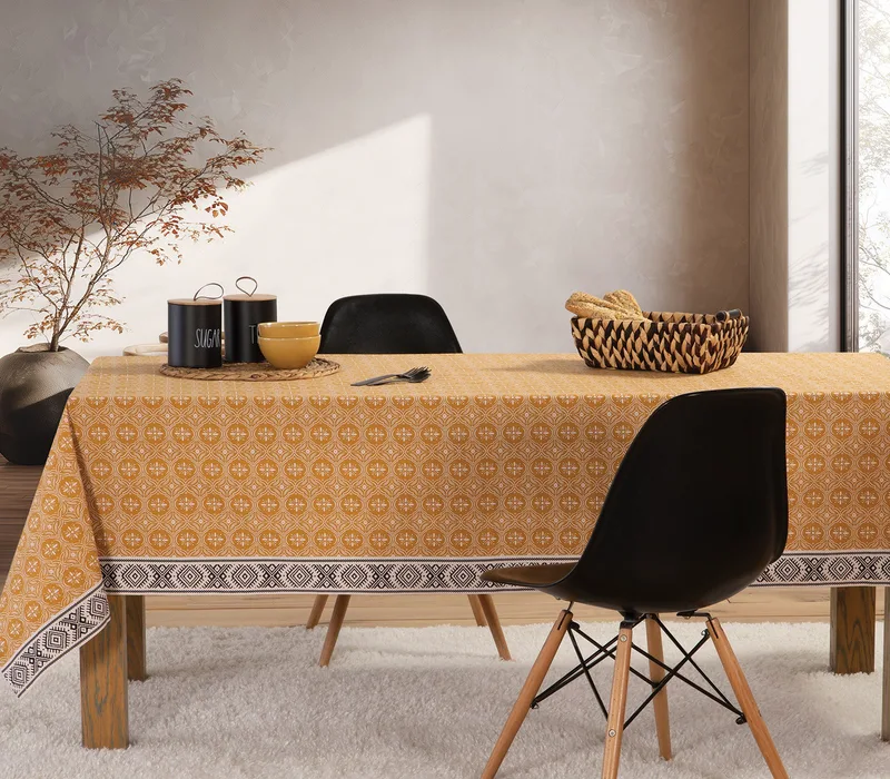 Τραπεζομάντηλο Αλέκιαστο Nef-Nef Jeneria Mustard 140x240