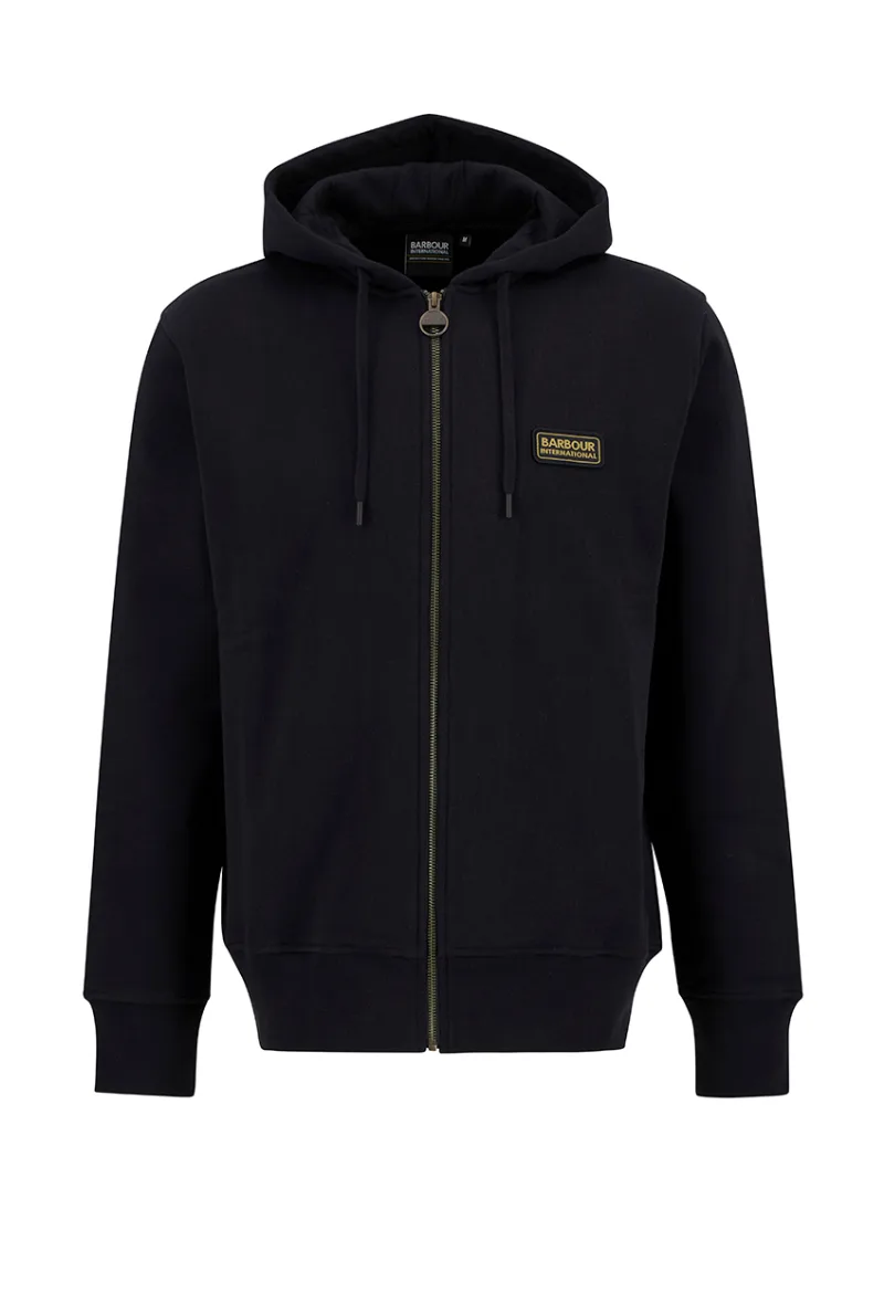 ΑΝΔΡΙΚΟ ΦΟΥΤΕΡ ΖΑΚΕΤΑ DONNINGTON HOODIE BARBOUR INTERNATIONAL ΚΑΝΟΝΙΚΗ ΓΡΑΜΜΗ ΜΑΥΡΟ