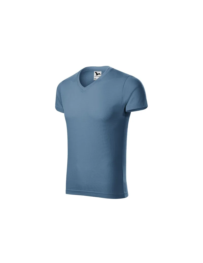 Malfini Ανδρικό Διαφημιστικό T-shirt Κοντομάνικο σε Μπλε Χρώμα MLI-14660