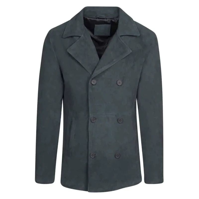 Δερμάτινο Σουέτ Σακάκι Πράσινο Σκούρο 100% Leather (Modern Fit)