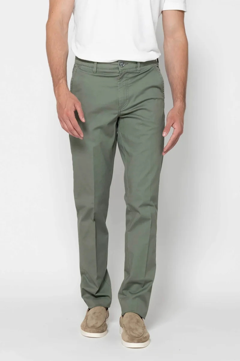 The Bostonians ανδρικό παντελόνι chino Regular Fit "Dobby" - CN1696T303 Λαδί