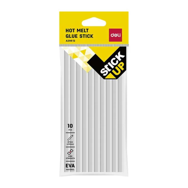 Deli Stick Up Kόλλα Σιλικόνης Διάφανη 7mm χ15cm 10τεμ
