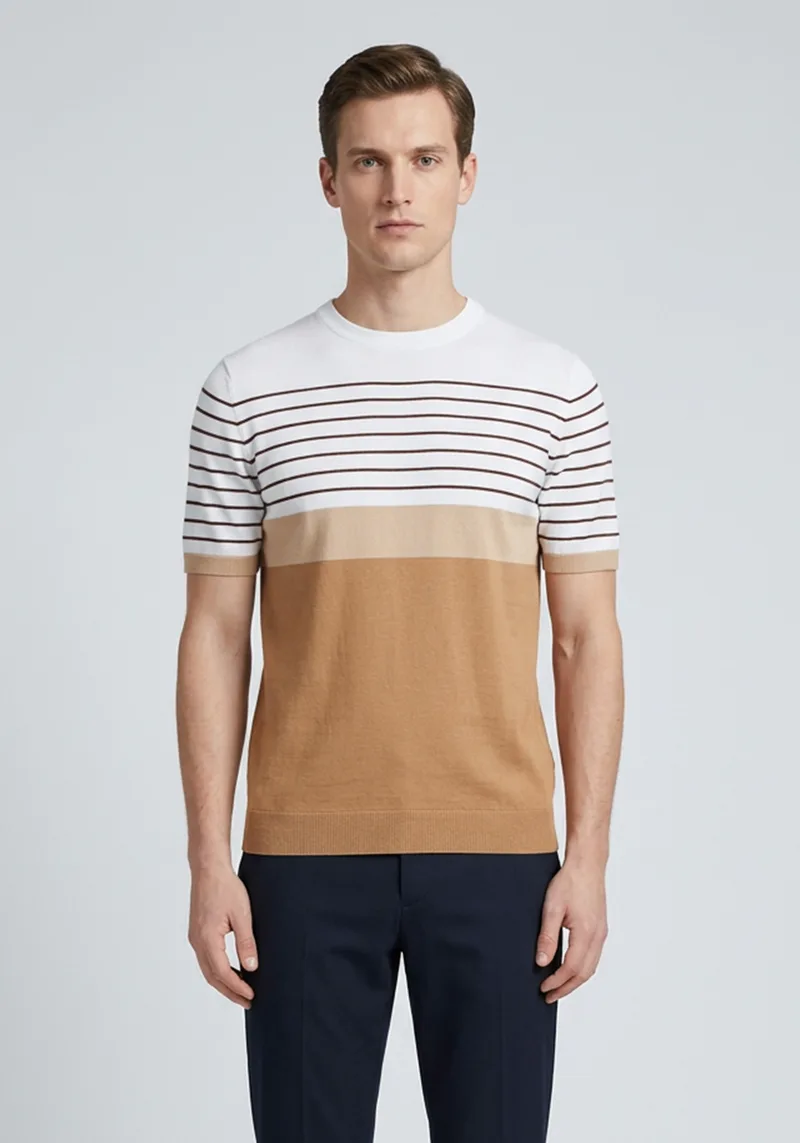 Hamaki Ho Μπλούζα Striped Jersey - ME3212H BI Bez White