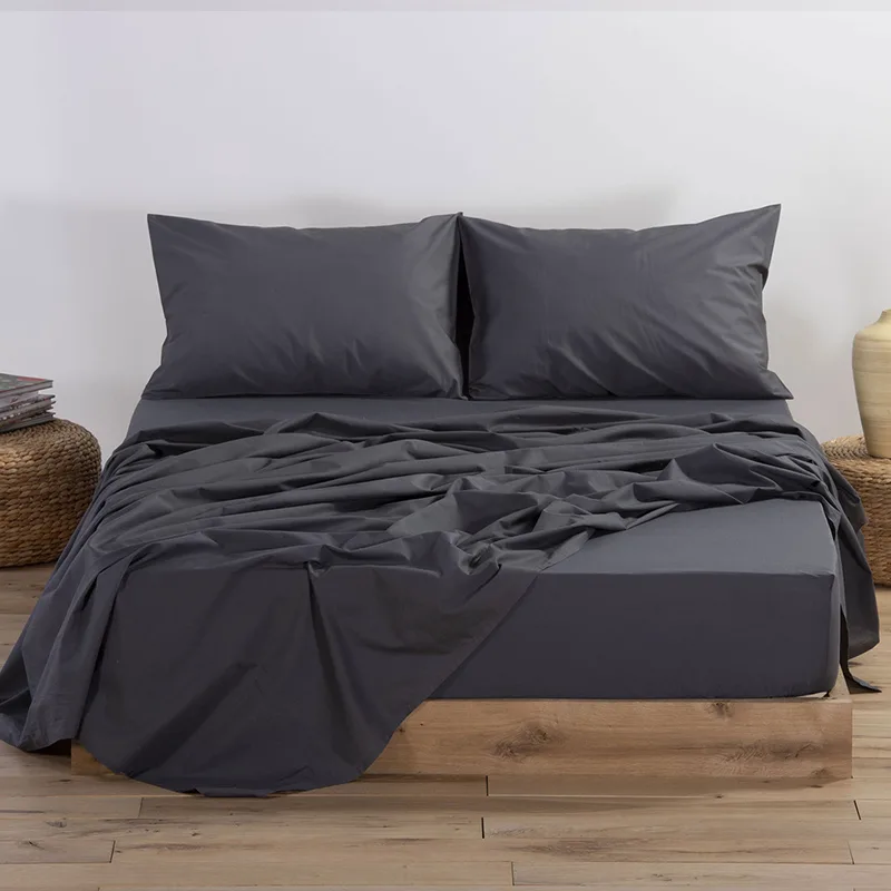 Σεντόνι Μεμονωμένο Διπλό 140X200+30 Nef Nef Basic 727-D.Grey Με Λάστιχο (140x200+30)