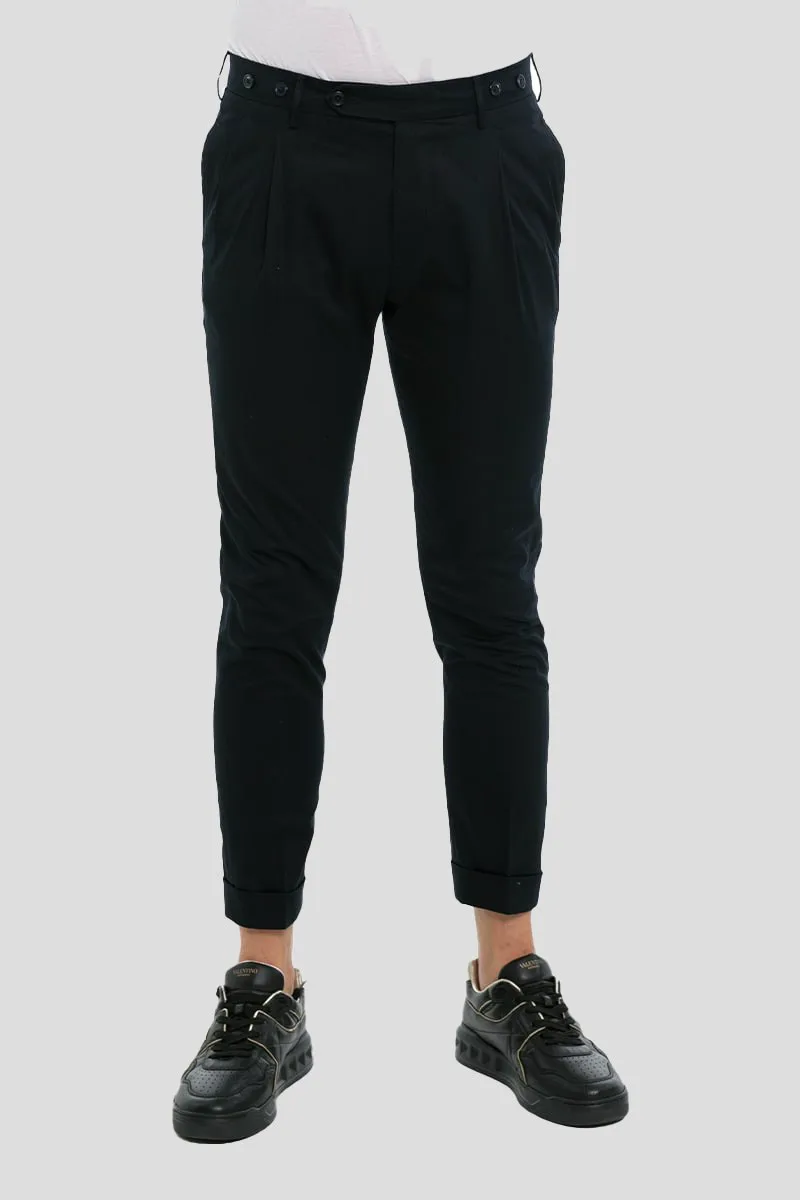 BERWICH Ανδρικό Μαύρο Morello Black Trousers