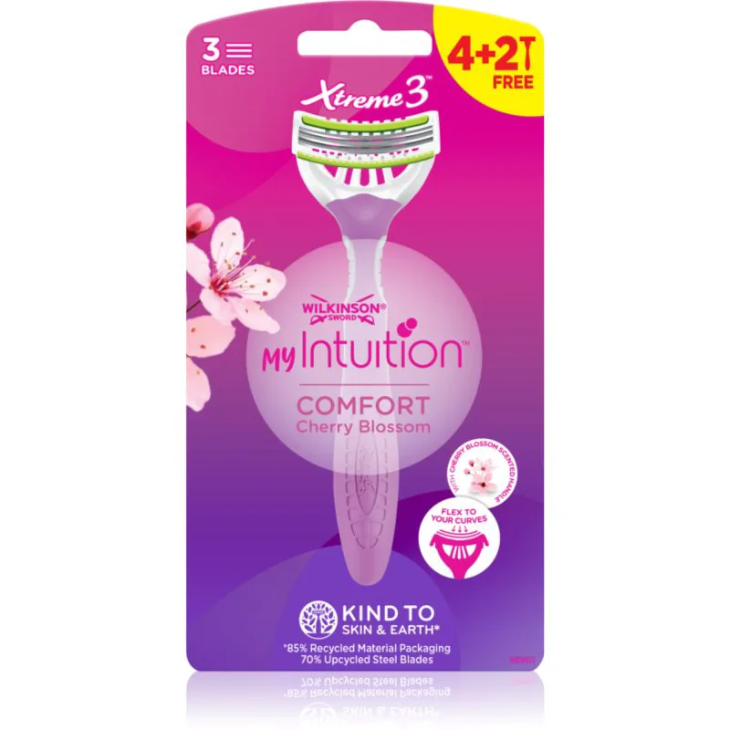Wilkinson Sword My Intuition Xtreme 3 μιας χρήσεως ξυραφάκια Comfort Cherry Blossom 6 τμχ