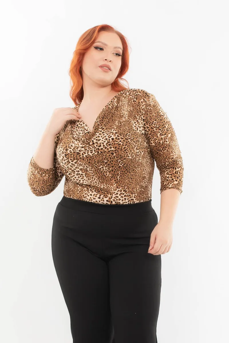ΚΟΡΜΑΚΙ PLUS SIZE ΝΤΡΑΠΕ ANIMAL ANIMAL