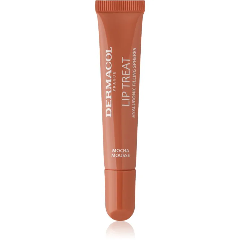 Dermacol Lip Treat ενυδατικό λιπ γκλος απόχρωση 8 Mocha Mousse (Caramel Toffee) 10 ml