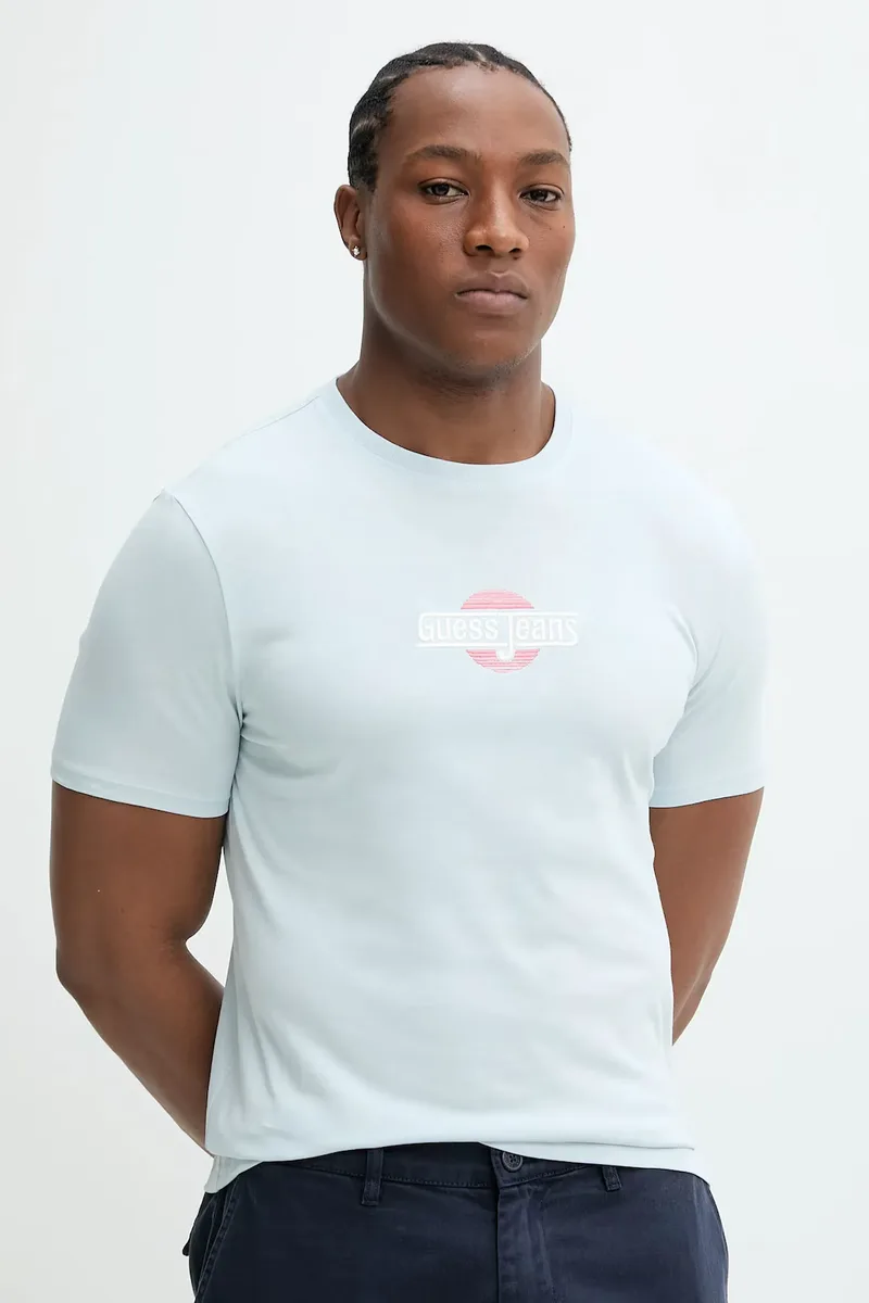 Guess Jeans Ανδρικό T-Shirt M5GI23K8HM0-G707 Σιέλ