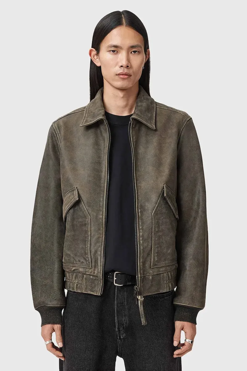 Δερμάτινο μπουφάν AllSaints MARLAND