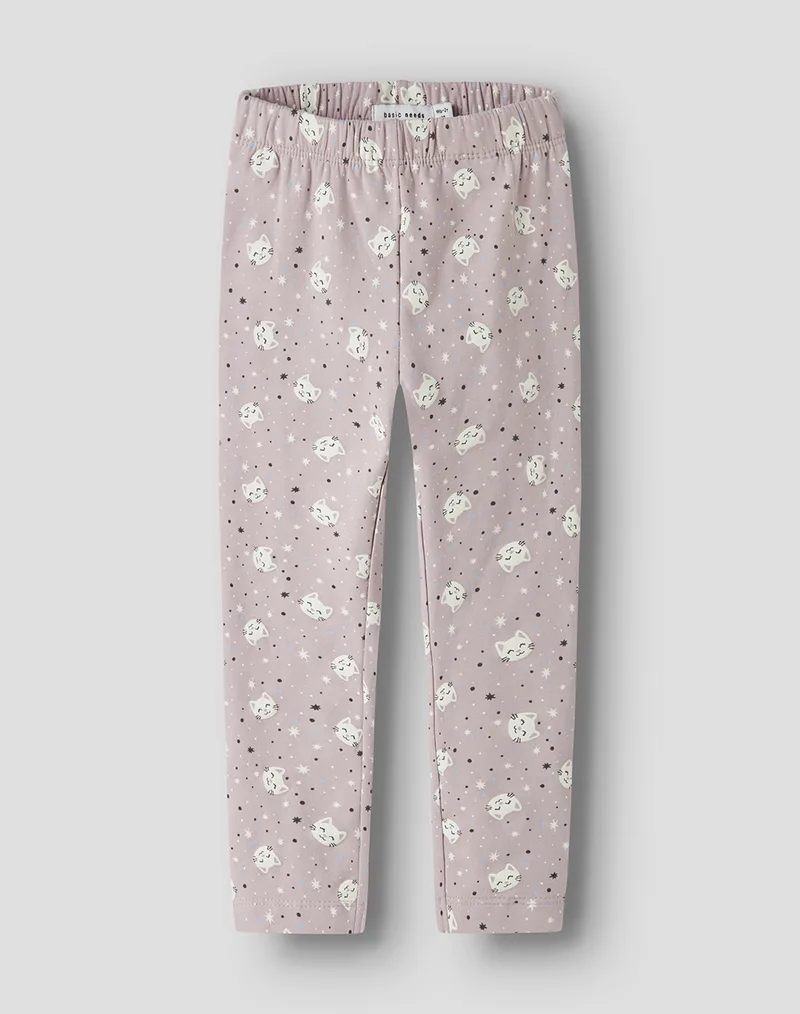NAME IT NMFDAVINA AOP SWE LEGGING BRU 13234445-Keepsake LilacYinYangCats LightPink