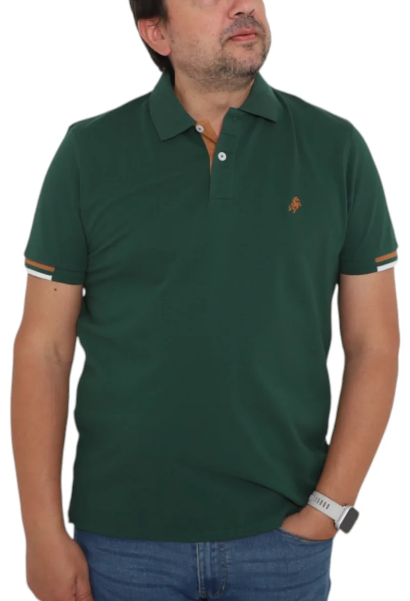 Μπλούζα Polo USA POLO CLUB Sleeve Polo-Shirt 1003-GREEN Ανδρικό