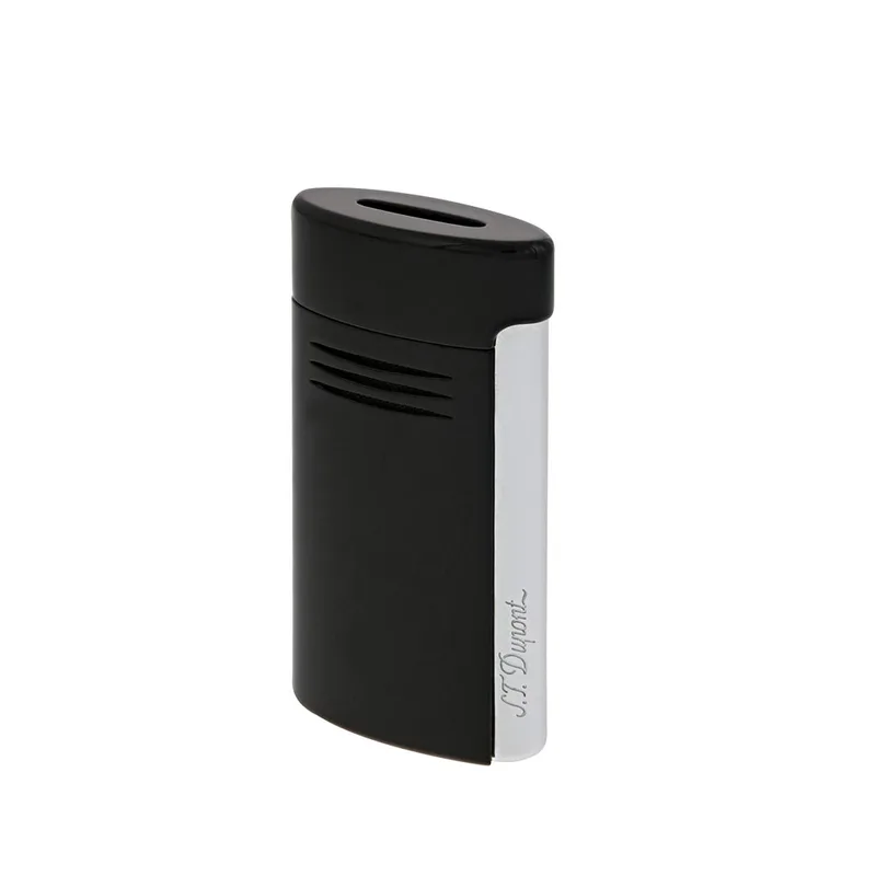 S.T. Dupont Slim Αναπτήρας Megajet Mαύρος Ασημί D020700