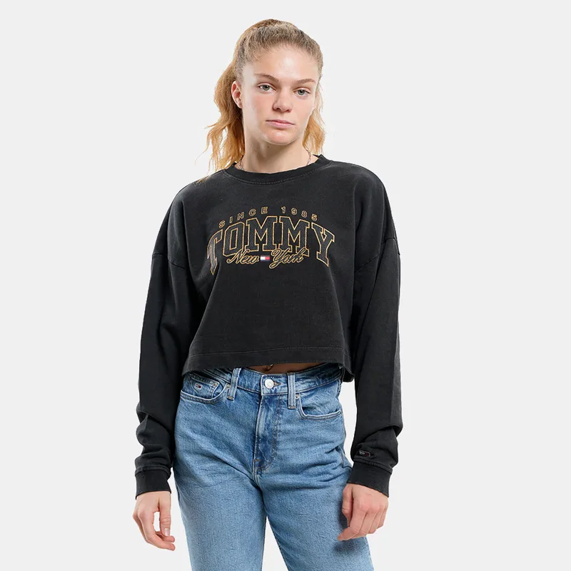 Tommy Jeans Γυναικεία Cropped Μπλούζα με Μακρύ Μανίκι (9000160970_1469)