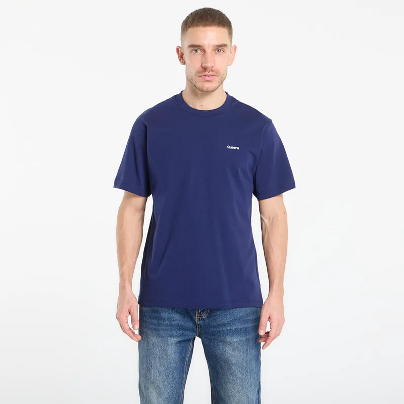 T-shirt Queens Men's Esssential T-Shirt With Contrast Print 5-Pack Black/ Black/ White/ White/ Navy XL