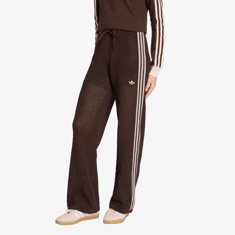 Φόρμα adidas Knitted Crochet Firebird Tracksuit Bottoms Aurora Coffee XS