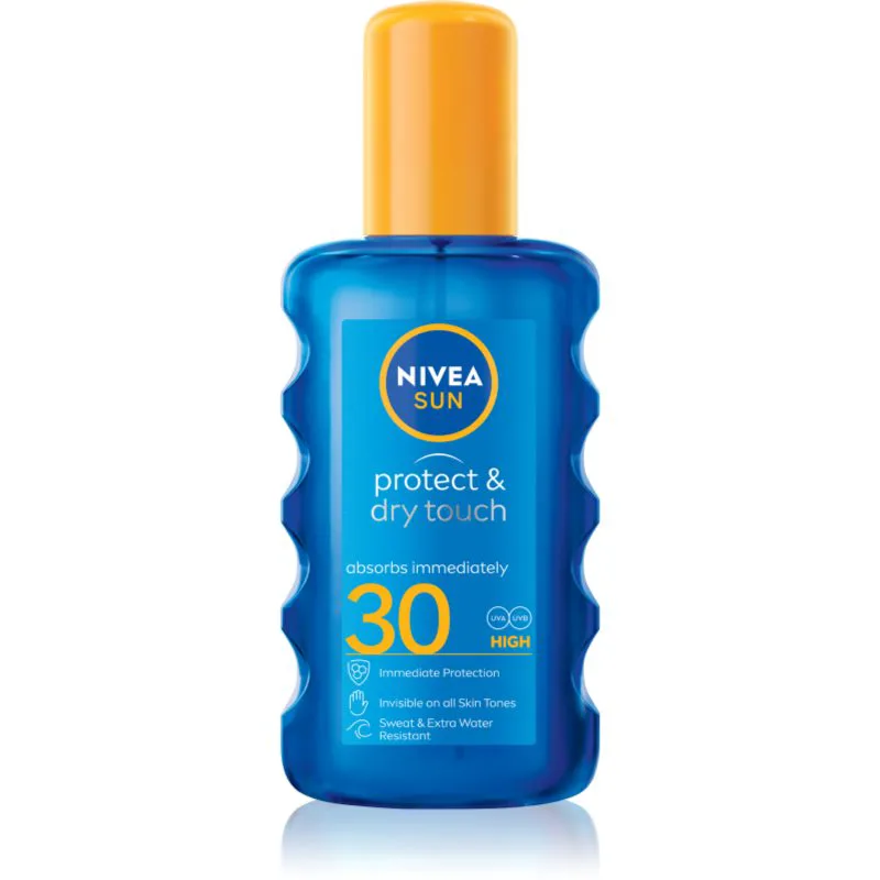 NIVEA SUN Protect & Dry Touch αόρατο αντηλιακό σπρέι SPF 30 200 ml