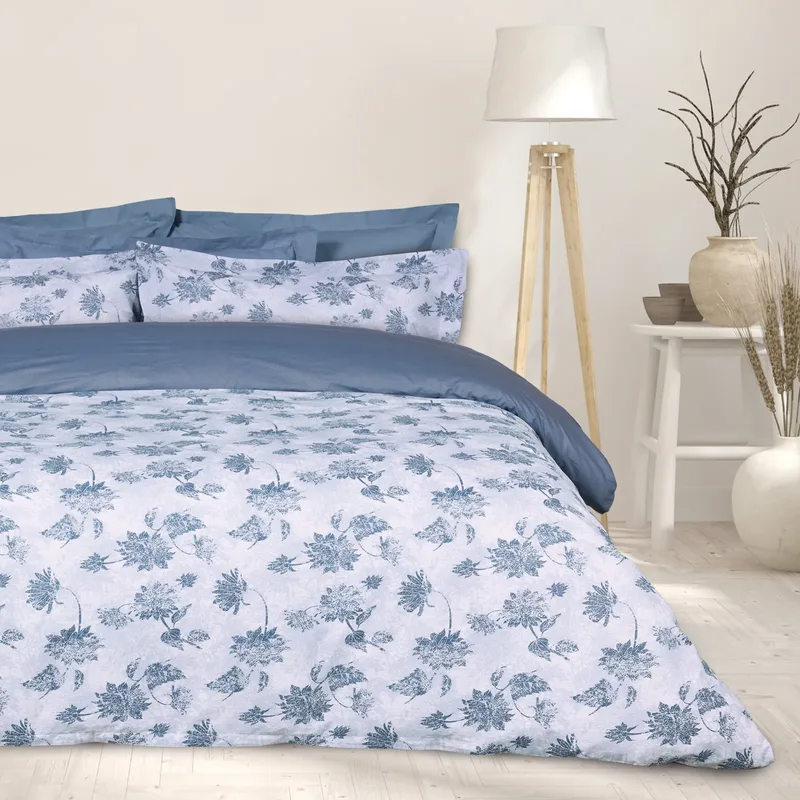 Das home σετ σεντονια king happy 9672 blue, grey 260χ280