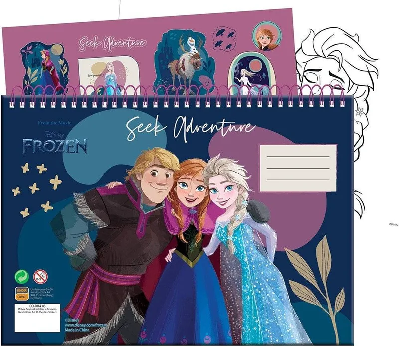 ΜΠΛΟΚ ΖΩΓΡΑΦΙΚΗΣ GIM 23X33 ΜΕ STICKERS FROZEN