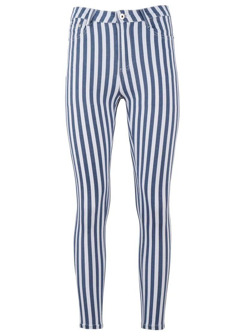 Παντελόνι ελαστικό ψηλόμεσο skinny Navy collection ΜΠΛΕ