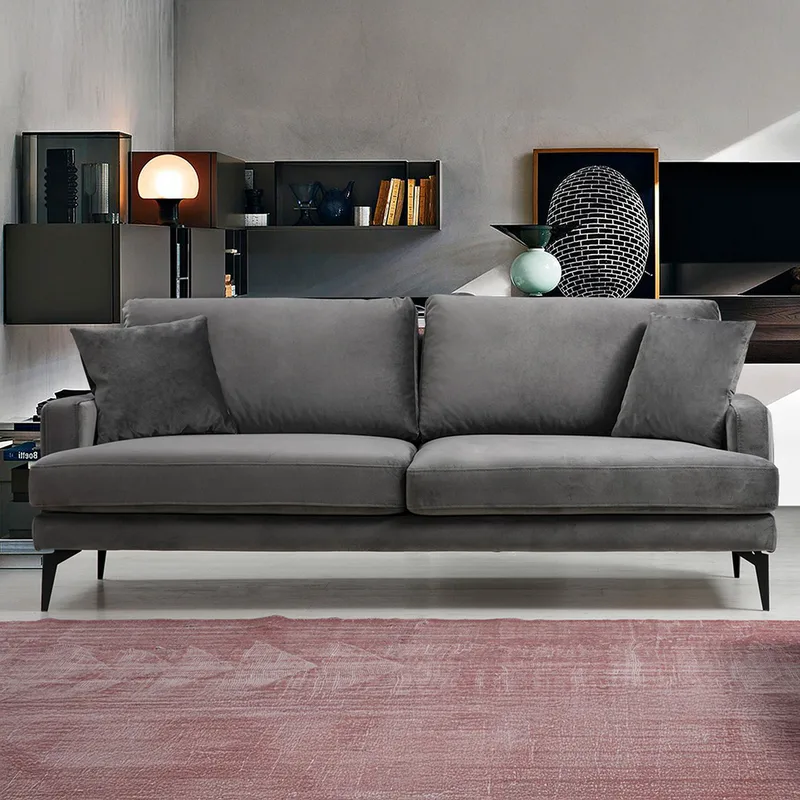 Τριθέσιος Καναπές Papira 3 Seater - Grey 560Are1309 (90x88x205)