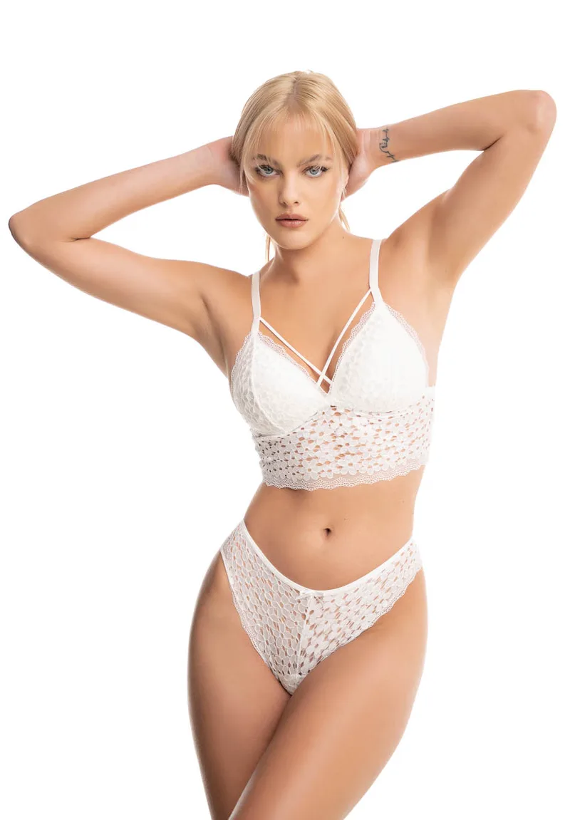 Σετ bralette-brazil No Push Up χωρίς ενίσχυση Koza 80189 80189-Εκρού