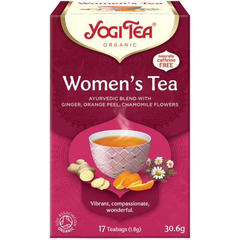 Yogi Tea Women's  Tea Ρόφημα Βοτάνων με Μείγμα από Τζίντζερ, Ξύσμα Πορτοκαλιού & Ανθή Λουλουδιών για Αίσθηση Αναζωογόνησης, Θαλπωρής & Ηρεμίας 17 Teabags (17 Φακελάκια x 1,8g)