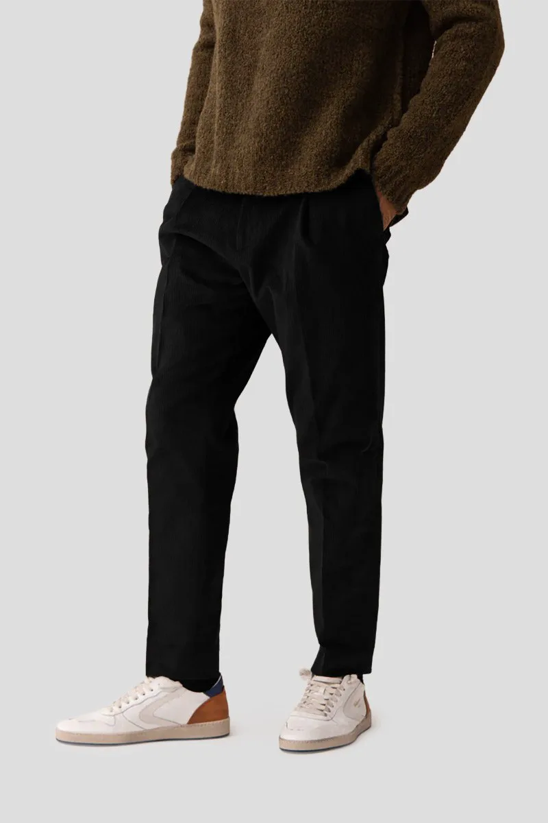BE ABLE Ανδρικό Μαύρο Black Corduroy Trousers