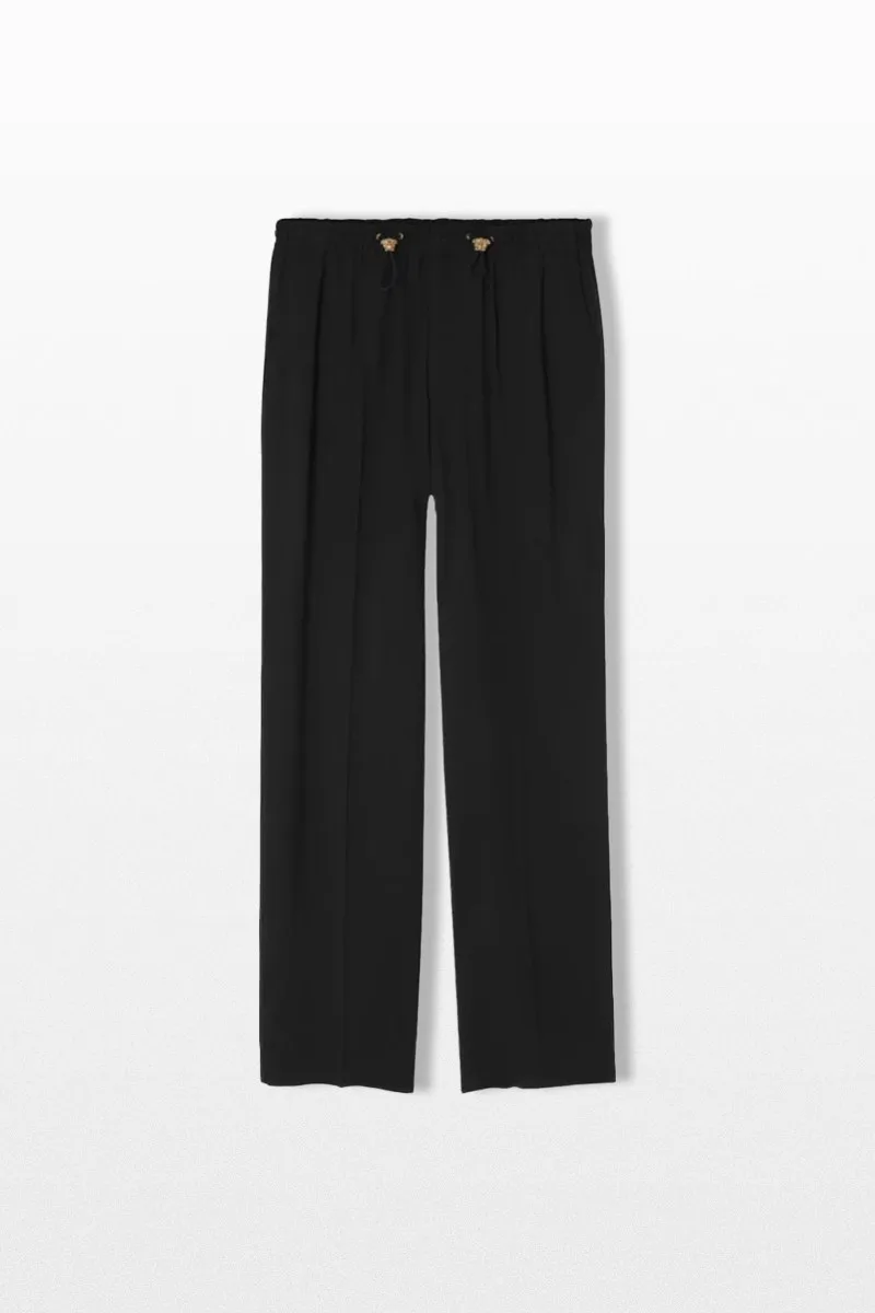 VERSACE Ανδρικό Μαύρο Drawstring Pants In Black