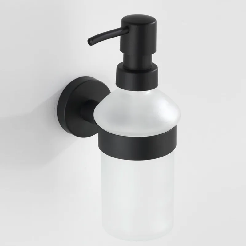 Dispenser Μπάνιου Τοίχου 200ml Wenko Bosio Black Matt 24235100