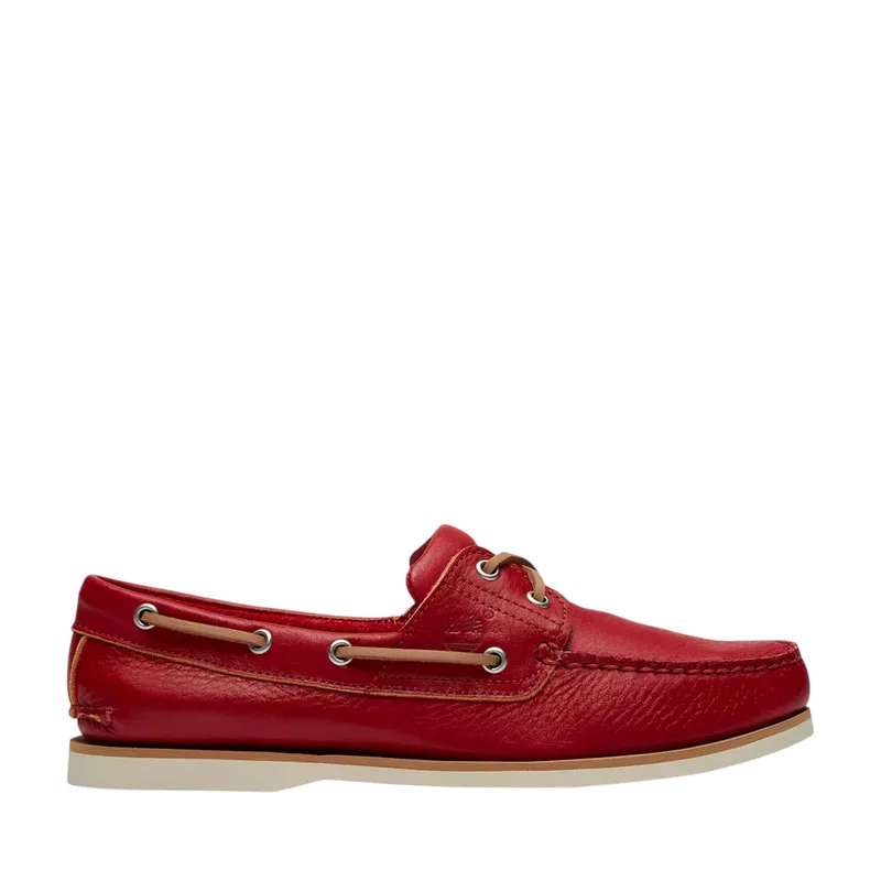 Timberland Ανδρικά Παπούτσια Δερμάτινα Ιστιοπλοικά Classic Boat 2 Eye TB0A4187A7W Κόκκινο