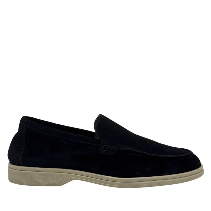 Ανδρικά Δερμάτινα Loafers Navy Μπλε Velafiore 090-BLUE