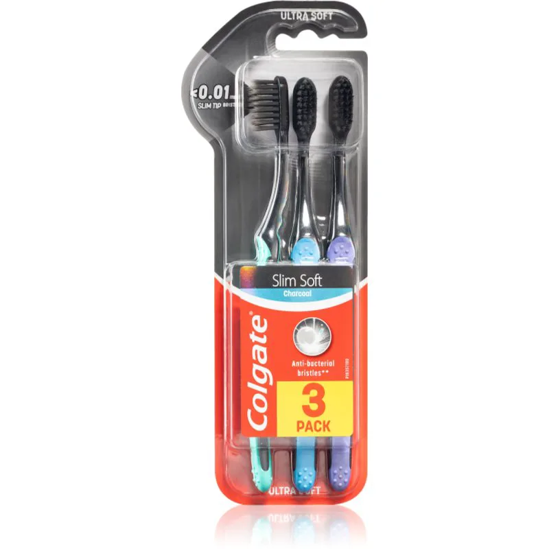 Colgate Slim Soft Active οδοντόβουρτσες με ενεργό άνθακα μαλακές 3 τμχ